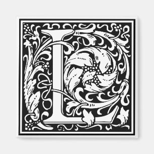 William Morris Alphabet “L” Magnet