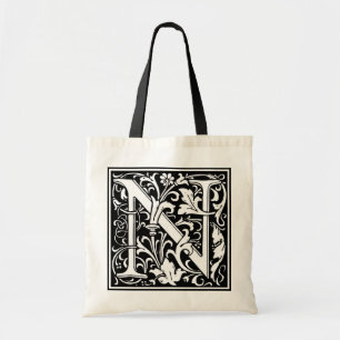 William Morris Alphabet “N” Tote Bag