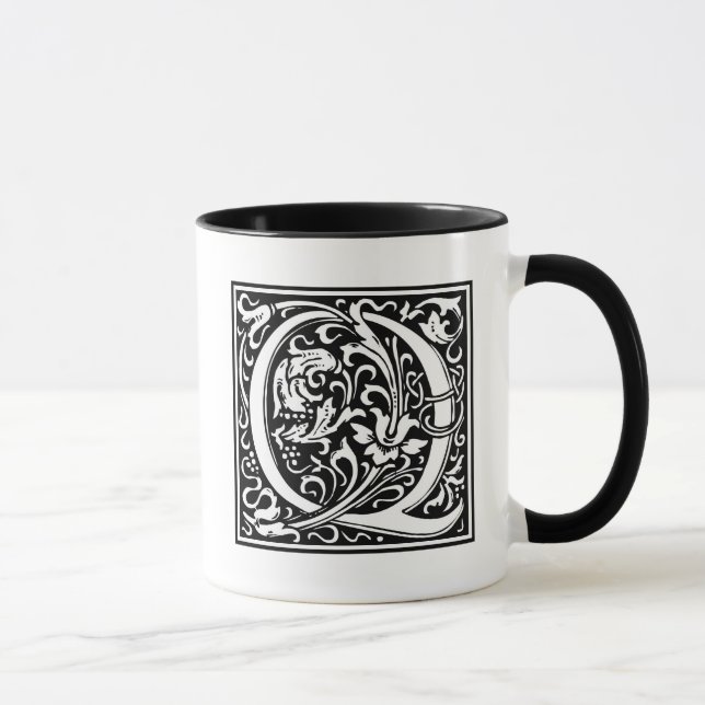 William Morris Alphabet “Q” Mug (Right)