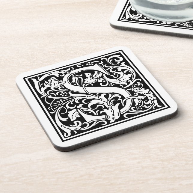 William Morris Alphabet “S” Coaster (Left Side)