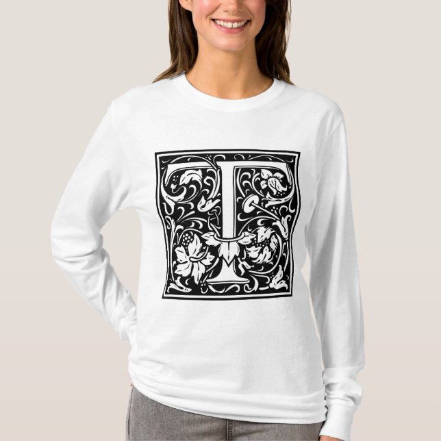 William Morris Alphabet “T” T-Shirt (Front)
