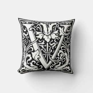William Morris Alphabet “V” Cushion