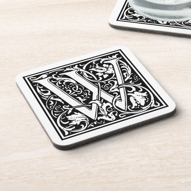 William Morris Alphabet “W” Coaster (Left Side)