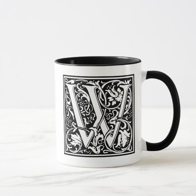 William Morris Alphabet “W” Mug (Right)
