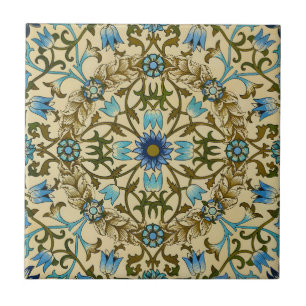 William Morris- Antique 1873 Vine & Flower Pattern Tile