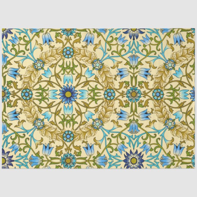 William Morris  Antique 1873 Vine & Flower Pattern Tissue Paper (Front)