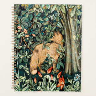 William Morris Antique Fox Forest Tapestry Art Planner