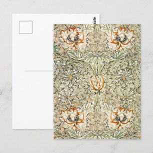 William Morris Antique Honeysuckle Floral Classic Postcard