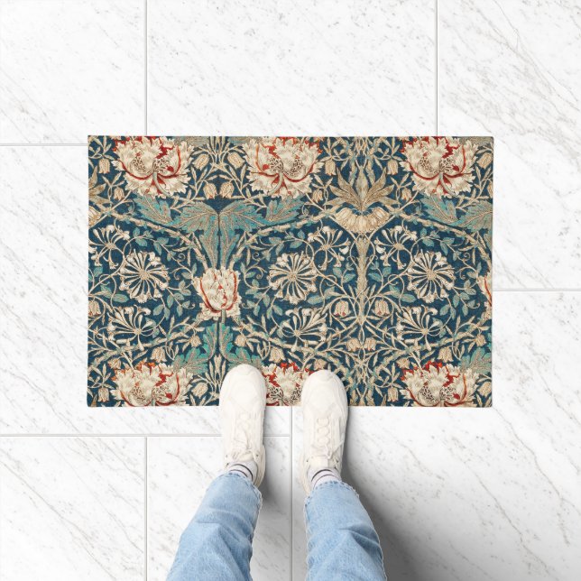 William Morris Antique Honeysuckle Floral Doormat (Indoor)