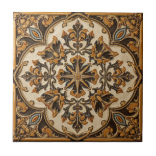 William Morris Antique Honeysuckle Floral Pattern Tile