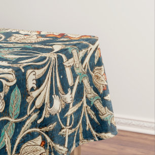 William Morris Antique Honeysuckle Floral Tablecloth