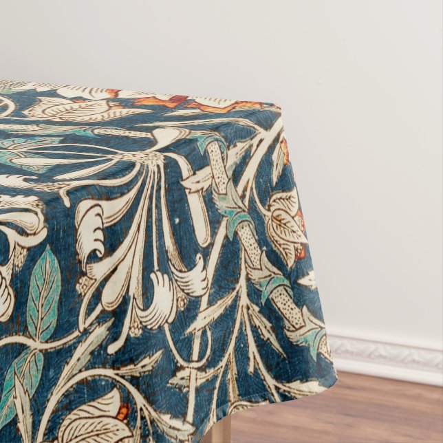 William Morris Antique Honeysuckle Floral Tablecloth (In Situ)