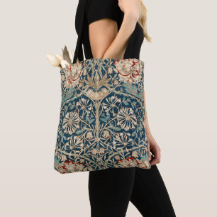 William Morris Antique Honeysuckle Floral Tote Bag