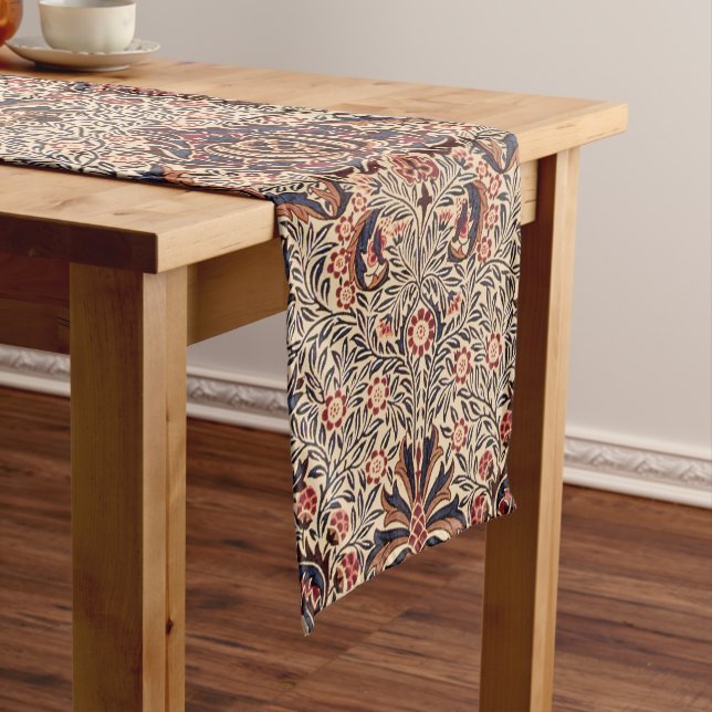 William Morris Antique Pomegranate Pattern Short Table Runner (In Situ)