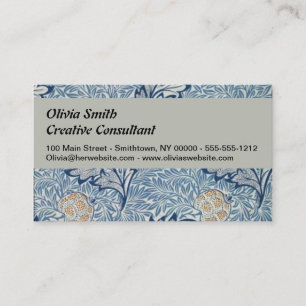 William Morris Apple Flower Floral Design Business Card