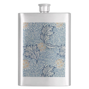 William Morris Apple Flower Floral Design Hip Flask
