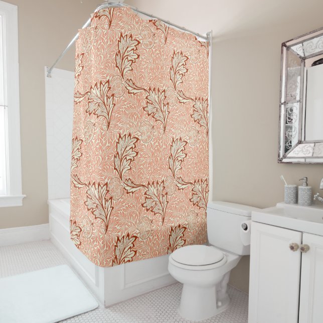 William Morris Apple pattern 1877 Shower Curtain (In Situ)