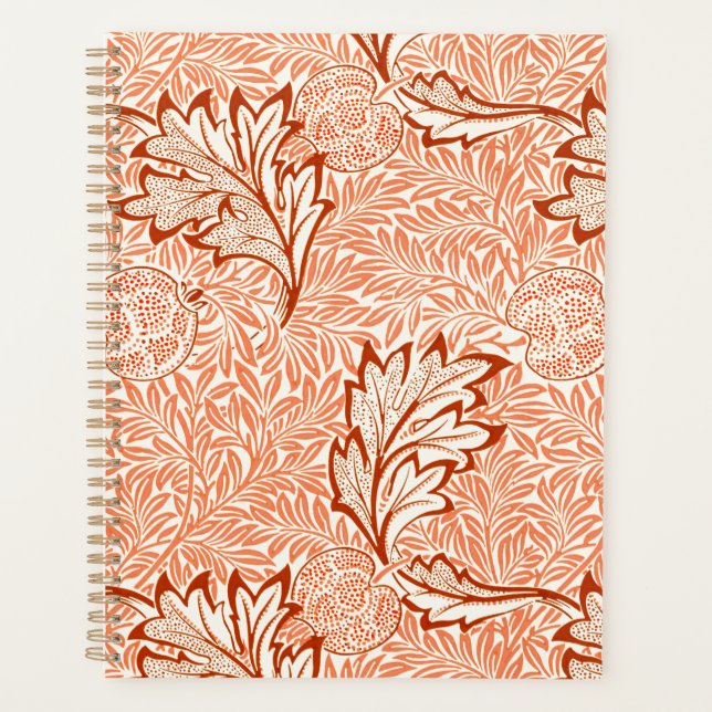 William Morris Apple Vintage Botanical Pattern Planner (Front)