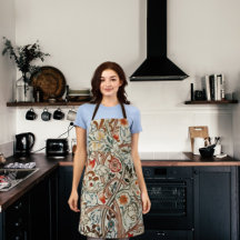 William Morris apron floral design