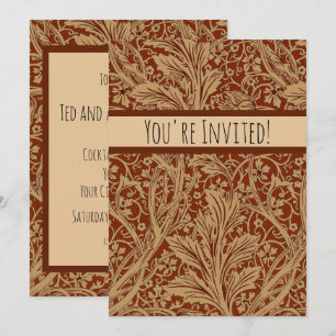 William Morris Arcadia Floral Garden Flower Classi Invitation