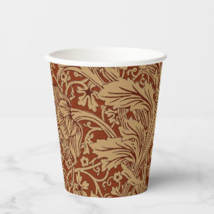 William Morris Arcadia Floral Garden Flower Classi Paper Cups