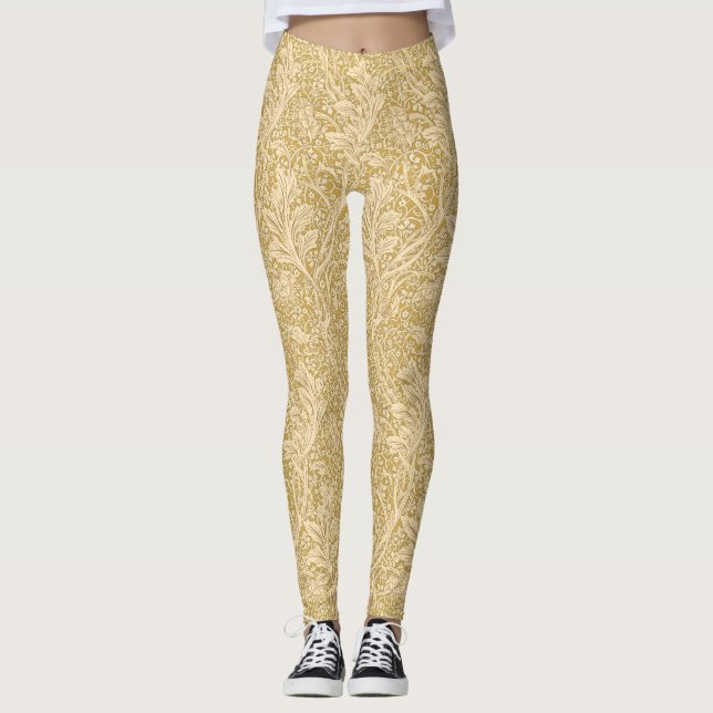 William Morris Arcadia Floral Pattern Classic Leggings (Front)