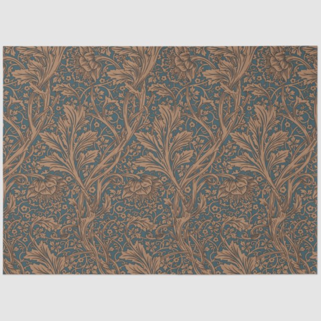 William Morris Arcadia Floral Pattern Classic Tissue Paper (Front)