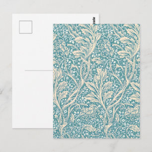 William Morris Arcadia Floral Pattern Postcard
