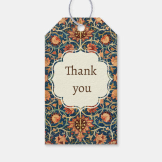 William Morris art gift tag oriental design