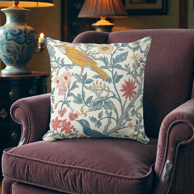 William Morris Art Nouveau Bird Pattern Cushion (Creator Uploaded)