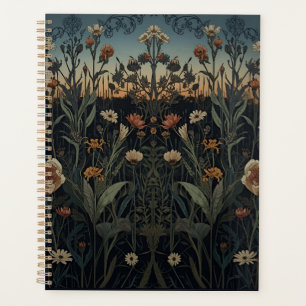 William Morris Art Nouveau Dark Aesthetic floral Planner