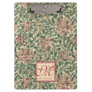 William Morris - Art Nouveau Honeysuckle & Leaves Clipboard