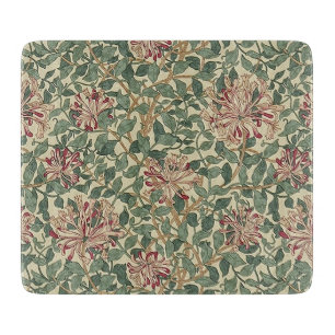William Morris - Art Nouveau Honeysuckle & Leaves  Cutting Board