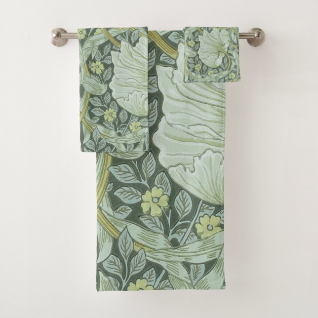 William Morris, Art nouveau pattern, beautiful art Bath Towel Set (Insitu)