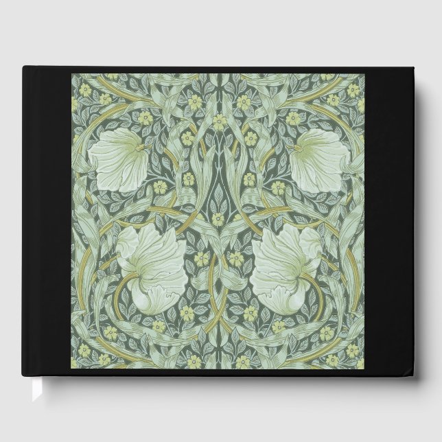 William Morris, Art nouveau pattern, beautiful art Guest Book (Front)