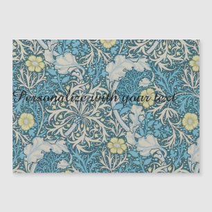 William Morris,art nouveau pattern, seaweed,blue,f