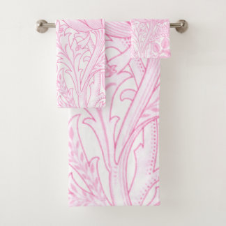 William Morris Artichoke Pale Pink Bath Towel Set