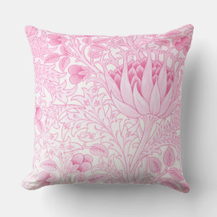 William Morris Artichoke Pale Pink Cushion