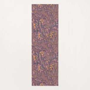 William Morris Artichoke Wine and Gold Yoga Mat