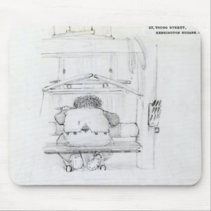 William Morris at his loom, caricature Mouse Pad