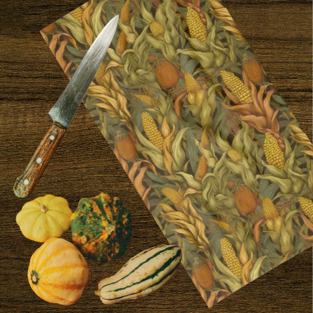William Morris Autumn Corn Retro  Tea Towel (Fun William Morris Autumn kitchen towel!)