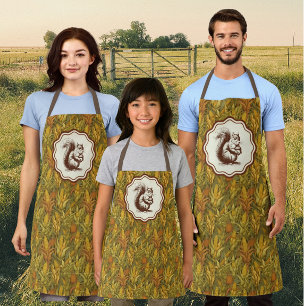 William Morris Autumn Corn Squirrel Retro Apron