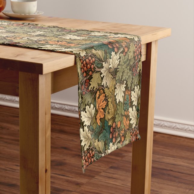 William Morris Autumn Leaves Short Table Runner (In Situ)