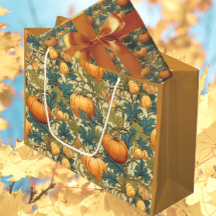 William Morris Autumn Pumpkin Patch Large Gift Bag