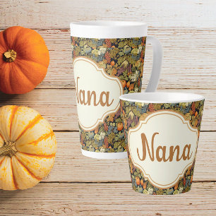 William Morris Autumn Pumpkins Personalised Latte Mug