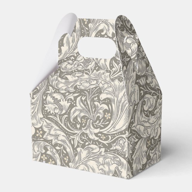 William Morris Bachelor's Button antique damask Favour Box (Front Side)