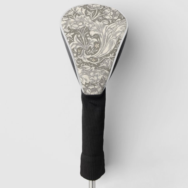 William Morris Bachelor's Button antique damask Golf Head Cover (Front)