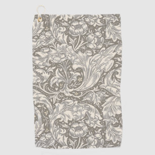 William Morris Bachelor's Button antique damask Golf Towel