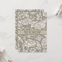William Morris Bachelor's Button antique damask