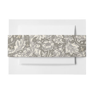 William Morris Bachelor's Button antique damask Invitation Belly Band
